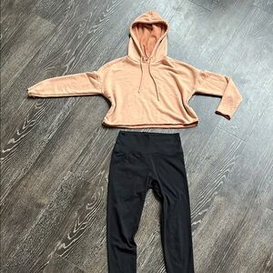 Aerie Cooper Hoodie and Black Leggings Set